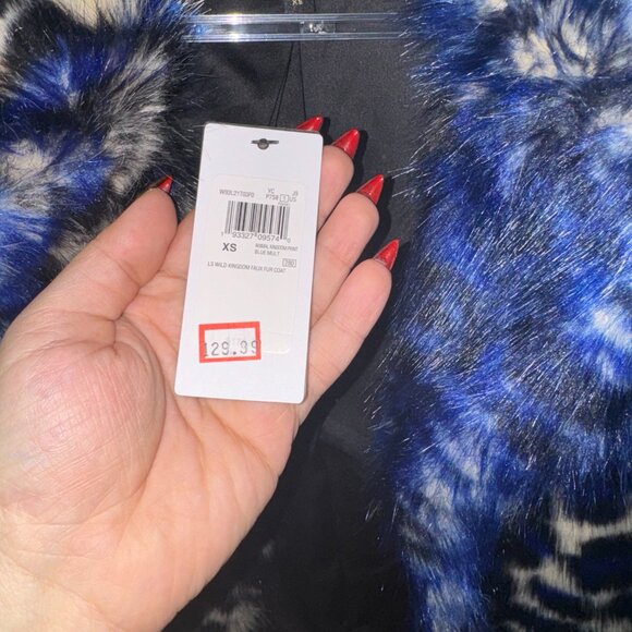 Guess Wild Kingdom Faux Fur Coat - Picture 4 of 4